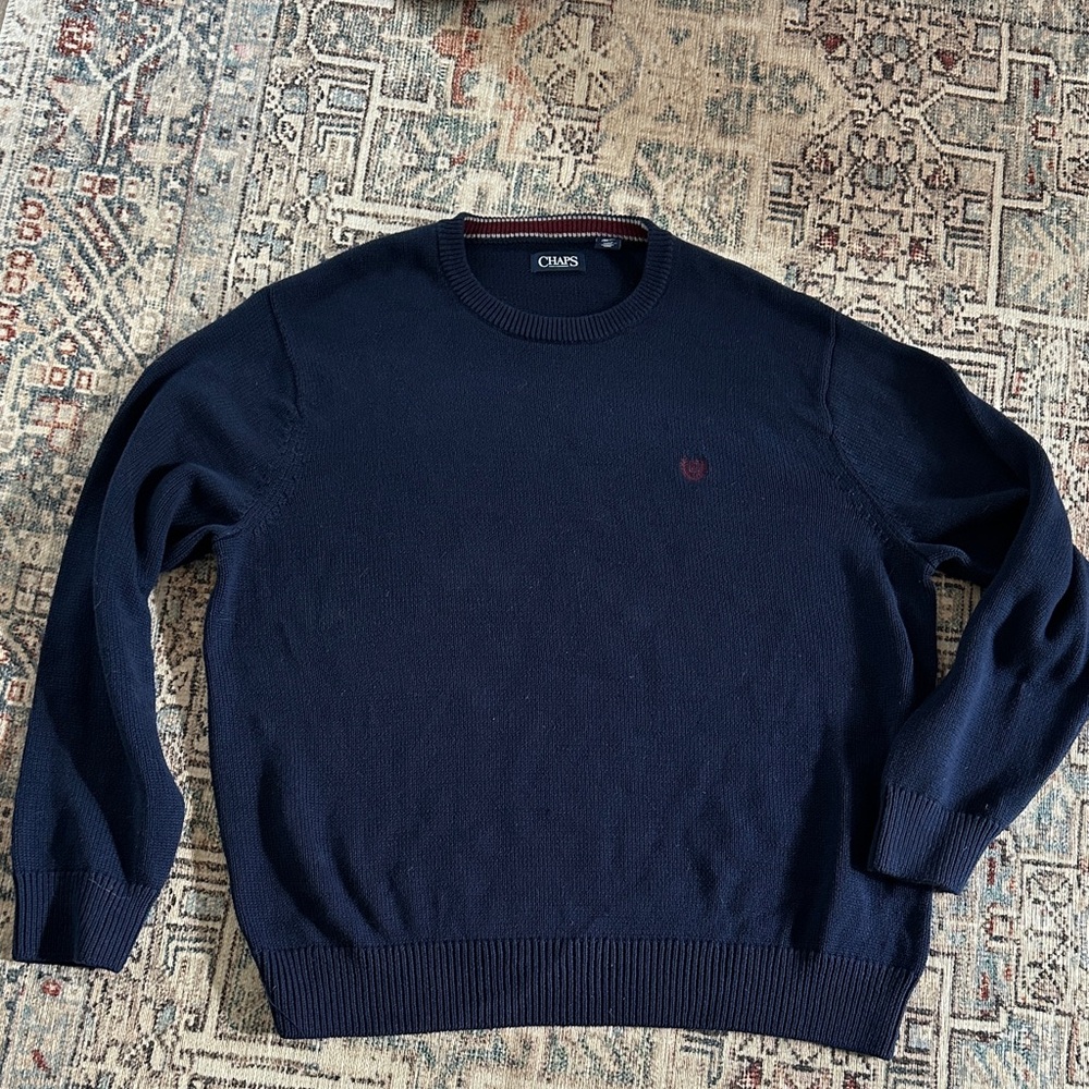 Chaps Men's Dark Blue Crewneck Sweater